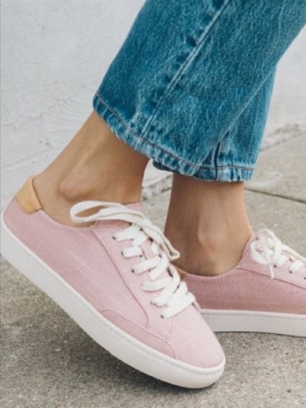 Soludos Sneakers Ibiza Linen Dusty Rose Pink 7.5 NIB / New in Box